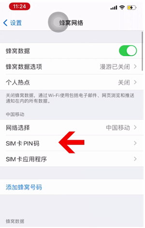 西乡苹果14维修网分享如何给iPhone14的SIM卡设置密码 