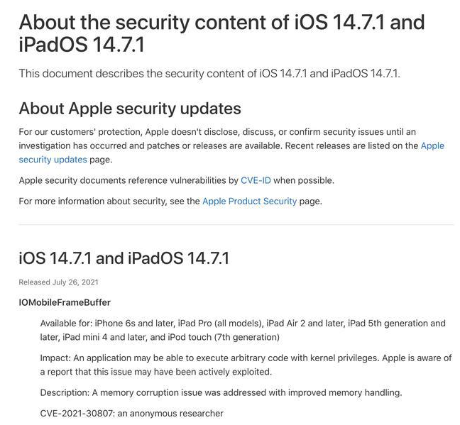 西乡苹果手机维修分享iOS 14.7.1 正式版更新内容及升级方法 